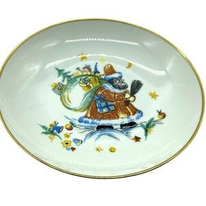 Rare Vintage Kaiser W Germany SANTA Candy Nut Trinket Dish